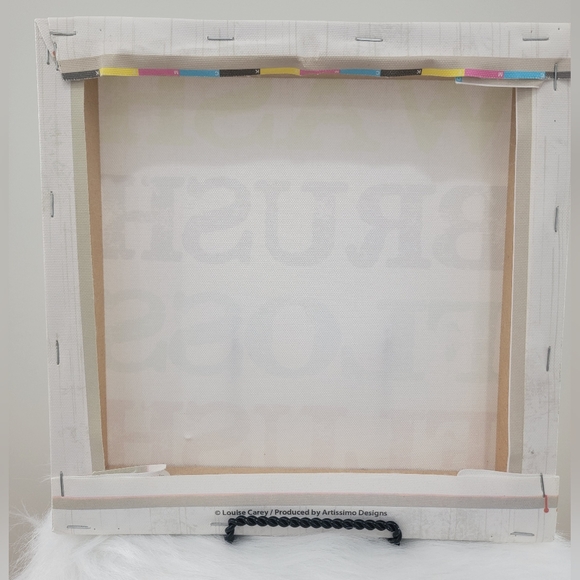 "WASH, BRUSH, FLOSS, FLUSH" Decorative Bathroom Canvas Sign - Picture 7 of 7